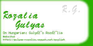 rozalia gulyas business card